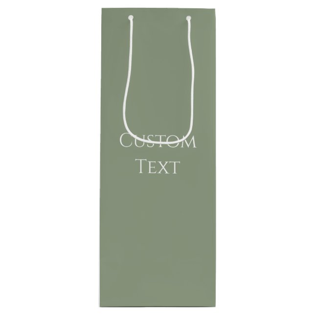 Sacola Para Vinho Sage Green  (Frente)
