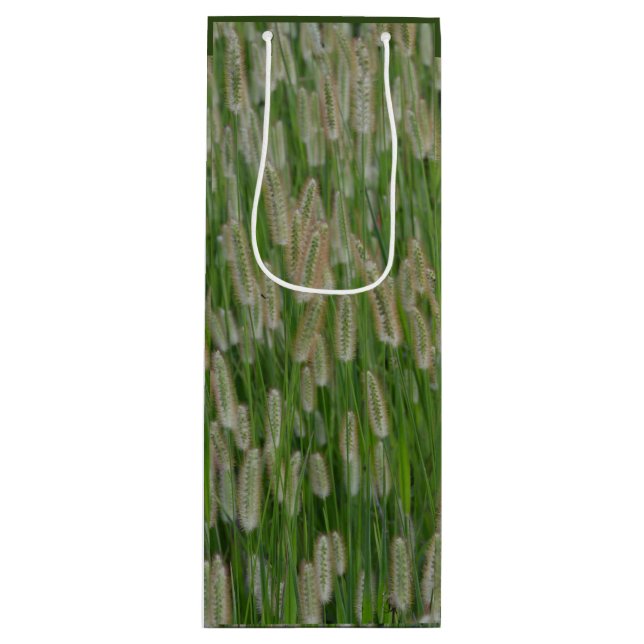 Sacola Para Vinho Sementes De Grãos Verdes Altas (Frente)