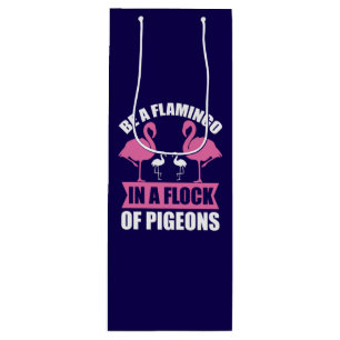 Sacola Para Vinho Ser Flamingo Num Bando De Pombos-18716