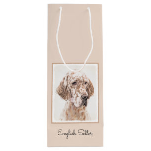 Sacola Para Vinho Setter Inglês Laranja Belton - Pintura de Cão