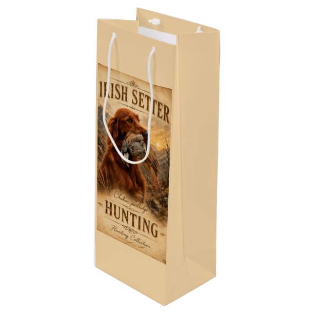 Sacola Para Vinho Setter Irlandês (Frente inclinada)