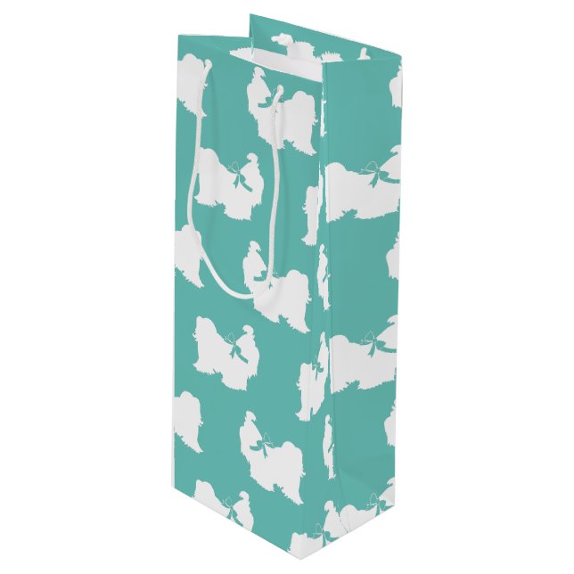 Sacola Para Vinho Shih-Tzu Cachorro Puppy Cabelo Longo (Frente inclinada)