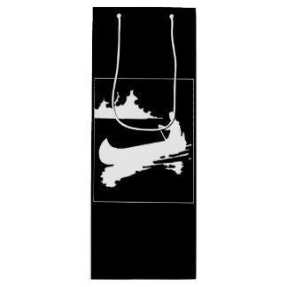 Sacola Para Vinho Silhouette de Canoa Retroativa