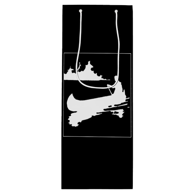 Sacola Para Vinho Silhouette de Canoa Retroativa (Frente)