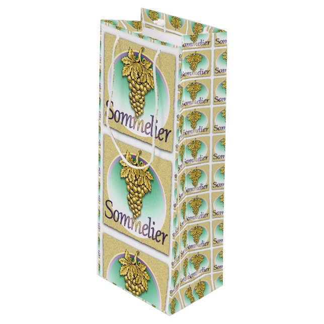 Sacola Para Vinho Símbolo Sommelier (Frente inclinada)