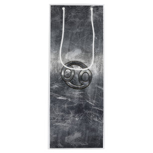 Sacola Para Vinho Símbolo Zodiac Cancer Estilo Industrial