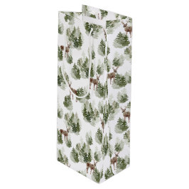 Sacola Para Vinho Simples Russo Floresta de Inverno Vidro