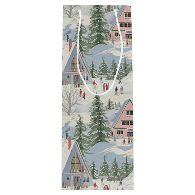 Sacola Para Vinho skiiers 4 (Frente)