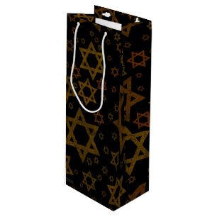Sacola Para Vinho SlipperyJoe's Hanukkah-temático Estrela David artí