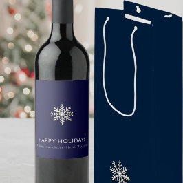 Sacola Para Vinho Snowflake Wine Gift Bag