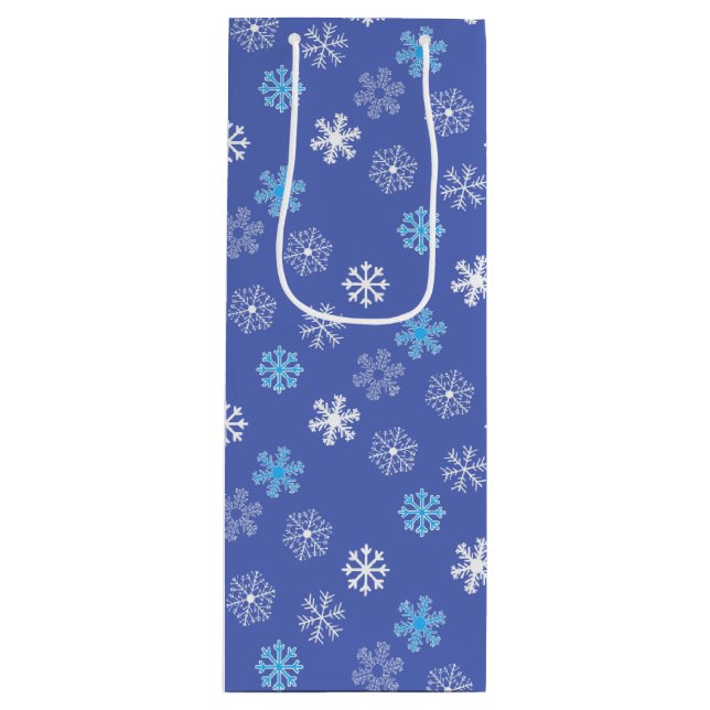 Sacola Para Vinho Snowflake Wine Gift Bag (Frente)