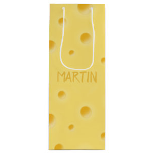 Sacola Para Vinho Só Muito Queijoso! Queijo Suíço Personalizado Vinh