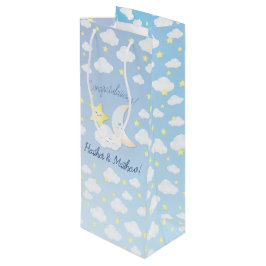 Sacola Para Vinho Sobre a Lua e as Estrelas