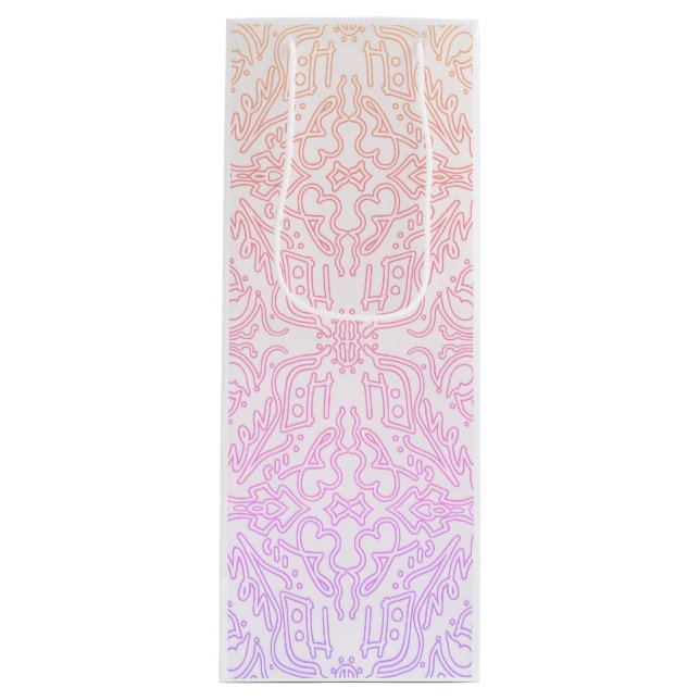 Sacola Para Vinho Soft Pink Dream Mandala pattern series (Frente)