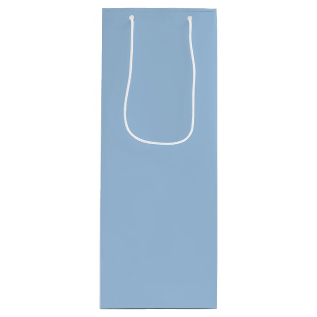 Sacola Para Vinho Solid Azul de Inverno Suave (Frente)