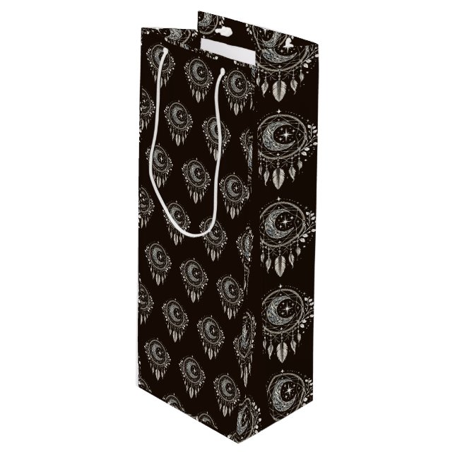 Sacola Para Vinho Sonho de Ouro Moon Crescente Catcher a preto (Frente inclinada)
