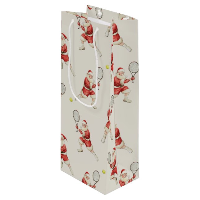 Sacola Para Vinho Sporty Santa - tennis (Frente inclinada)