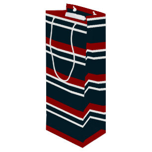 Sacola Para Vinho Stripe De Tartan Vermelho Retroativo