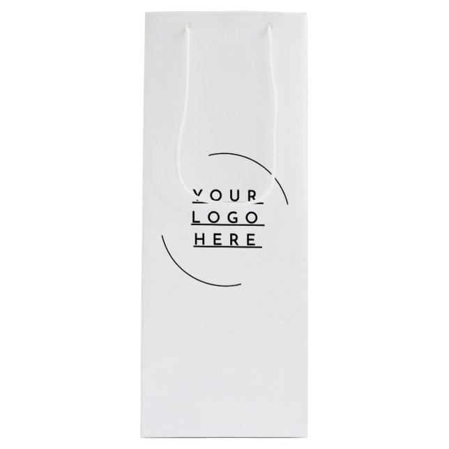 Sacola Para Vinho Substitua seu logotipo (Frente)