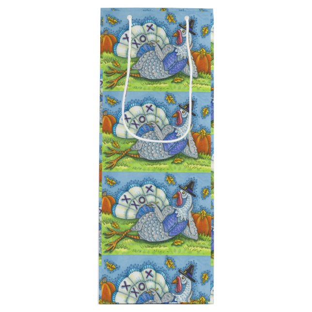 SACOLA PARA VINHO TAC TIC TOE TURQUIA, OBRIGADO AO SACO DE PRESENTE  (Frente)