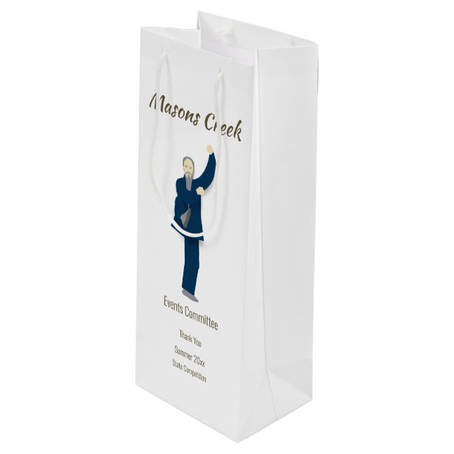 Sacola Para Vinho Tai Chi (Frente inclinada)