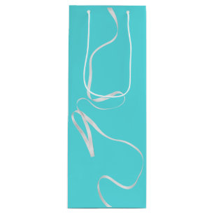 Sacola Para Vinho Teal & Fita