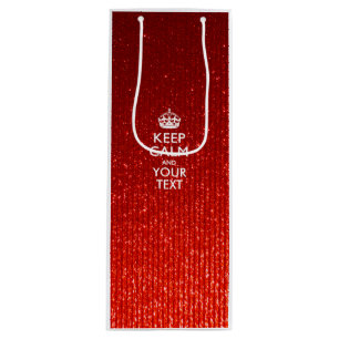 Sacola Para Vinho Texto personalizado do glamour vermelho
