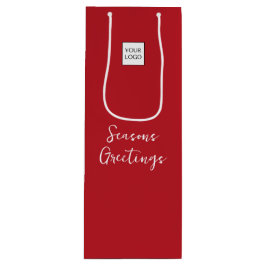 Sacola Para Vinho Texto Vermelho do Logotipo Embalagem Promocional d