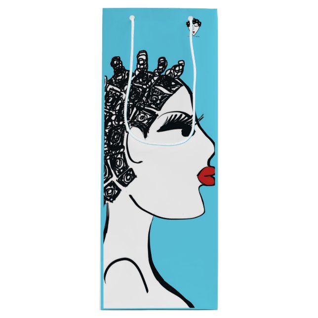 Sacola Para Vinho Tiffany Narra Saco de Presentes de Vinho (Frente)