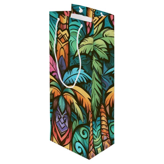 Sacola Para Vinho Tiki Culture Gift Bag 01 (Verso inclinado)