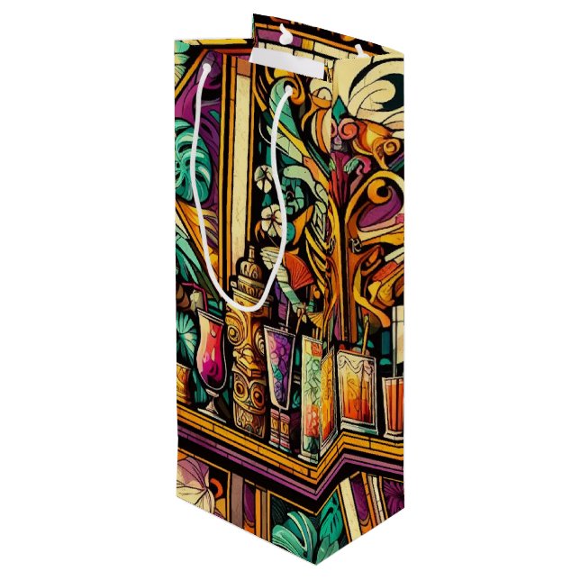 Sacola Para Vinho Tiki Culture Gift Bag 04 (Verso inclinado)