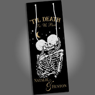 Sacola Para Vinho Til Death Skeleton Amava Gótico Tarot Card Casamen