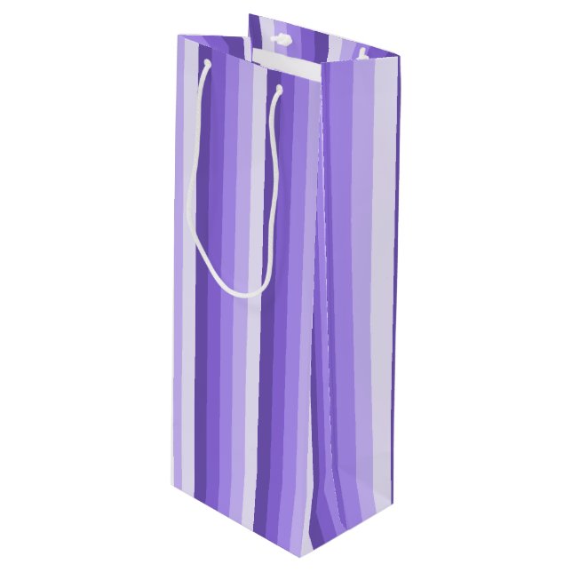 Sacola Para Vinho Tiras de sombra violeta (Frente inclinada)