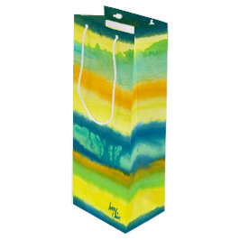 Sacola Para Vinho Tiras Tangoosas de PSV Verde e Laranja