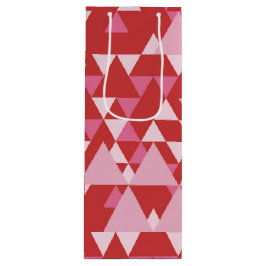 SACOLA PARA VINHO TOM DE PADRÕES DE TRIÂNGULO ROSA