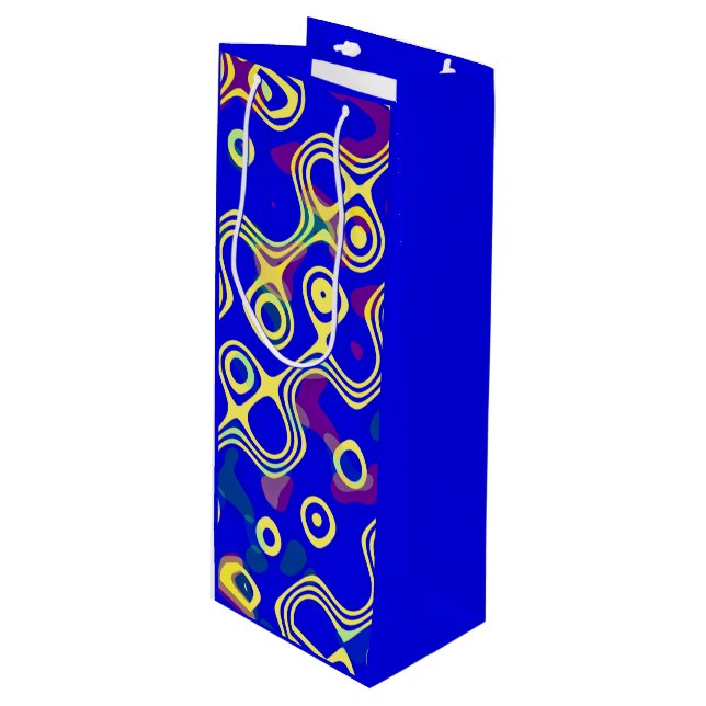 Sacola Para Vinho Toque de amarelo (Frente inclinada)