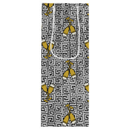 Sacola Para Vinho Tostão de Celebração da Chave Grega - Dourado, Pre