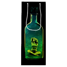 Sacola Para Vinho Trapped In Though in Verdant & Violet Shades