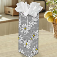 Trendy Floral Daisy com nome personalizado amarelo