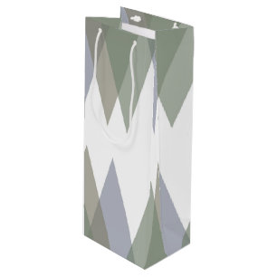 Sacola Para Vinho Triângulos Khaki