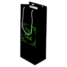 Sacola Para Vinho Trick or Treat Verde Gosma