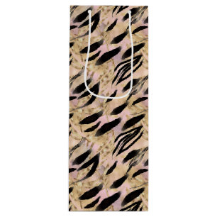 Sacola Para Vinho Tropical Palms Tiger Animal Print