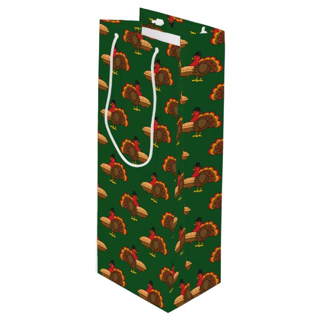 Sacola Para Vinho Turca bonita com trote de abóbora (Frente inclinada)