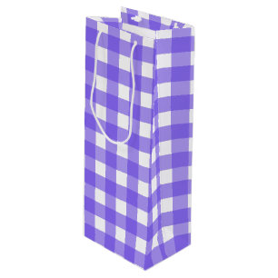 Sacola Para Vinho Turwinkle e gingham branco