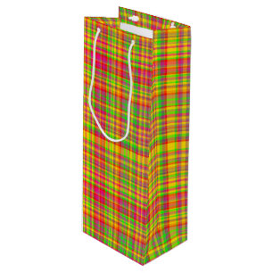 Sacola Para Vinho Tutti Frutti XADREZ 4-VINHO GIFT BAG