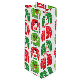 Sacola Para Vinho Ugli Xmas Sweatters Polar Bear Snowman Rudolf Red