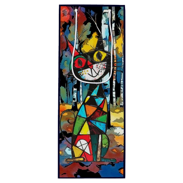 Sacola Para Vinho Um Dia Abstrato (Frente)