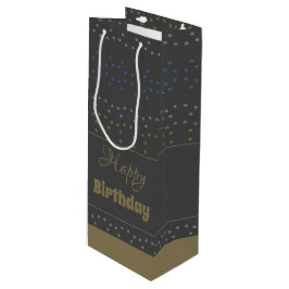 Sacola Para Vinho Um Saco De Presente De Cinza Escura Com Estrelas P