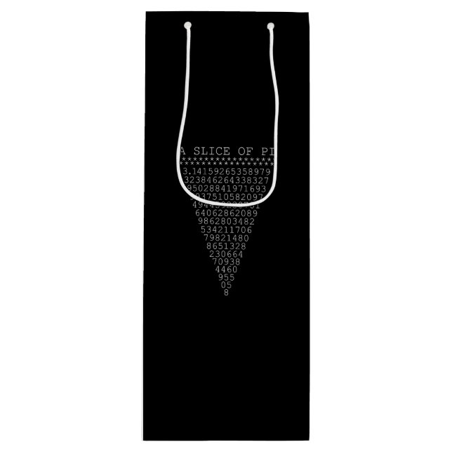 Sacola Para Vinho Uma fatia do triângulo Pi (Frente)