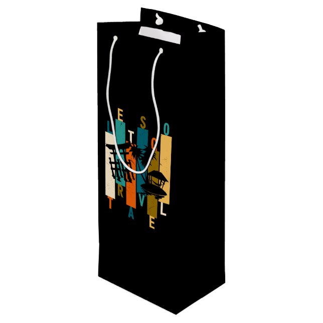 Sacola Para Vinho Vamos começar com o Viagem (Verso inclinado)